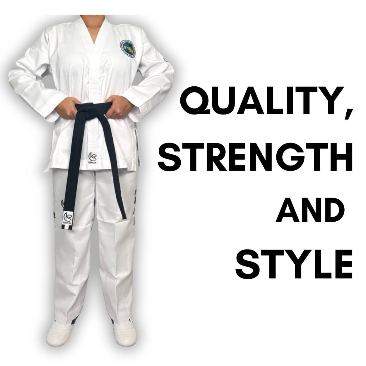 kROLIN-POWERTWILL - ITF Taekwondo Uniform– White Belt Included