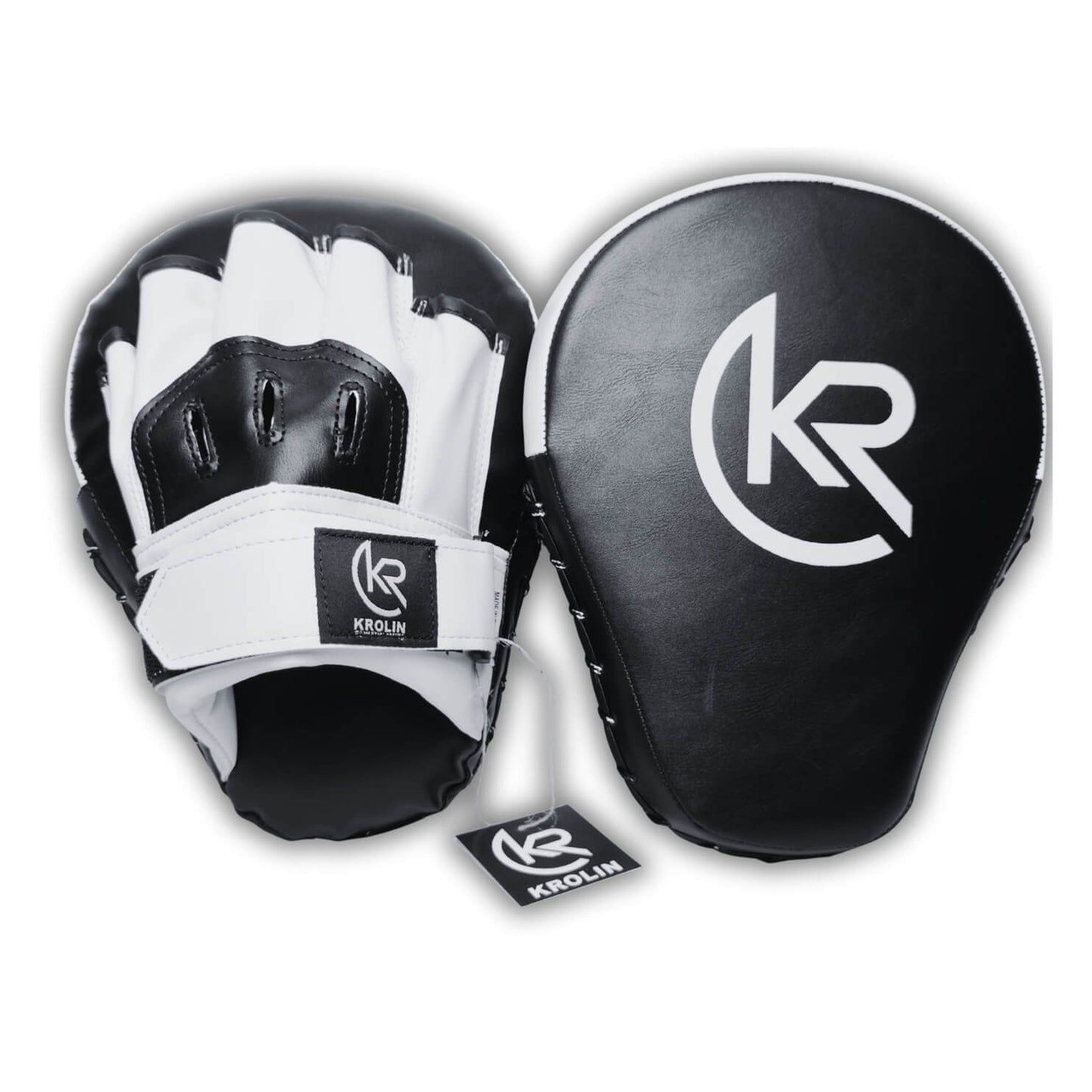 Krolin HitMitt focus pads for boxing and martial arts – curved punch mitts with wrist strap and shock-absorbing padding