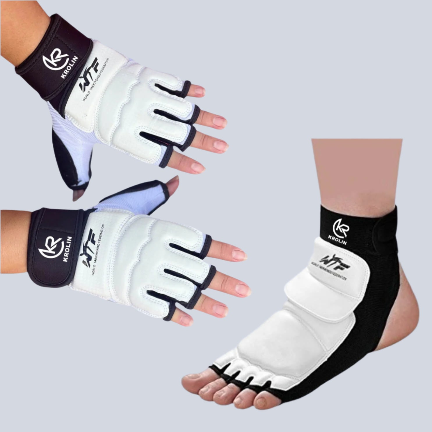 Krolin_HANDGUARD_and_FOOTGUARD_complete_martial_arts_sparring_gear_set_for_Taekwondo_featuring_hand_and_foot_protectors_with_ergonomic_padding_and_adjustable_closure