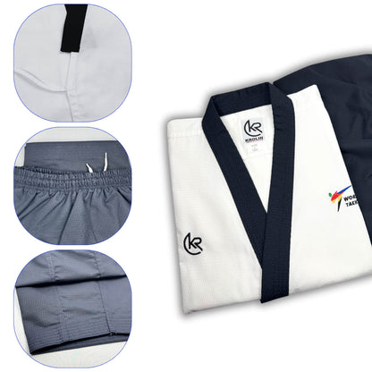 KROLIN PoomStar Senior Male– Senior Male Taekwondo Poomsae Uniform (WT Approved, 100% Polyester)
