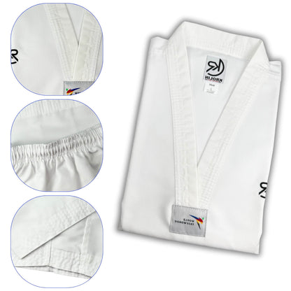 KROLIN HYBRYD PRO Taekwondo Uniform – Fabric details and reinforced stitching view