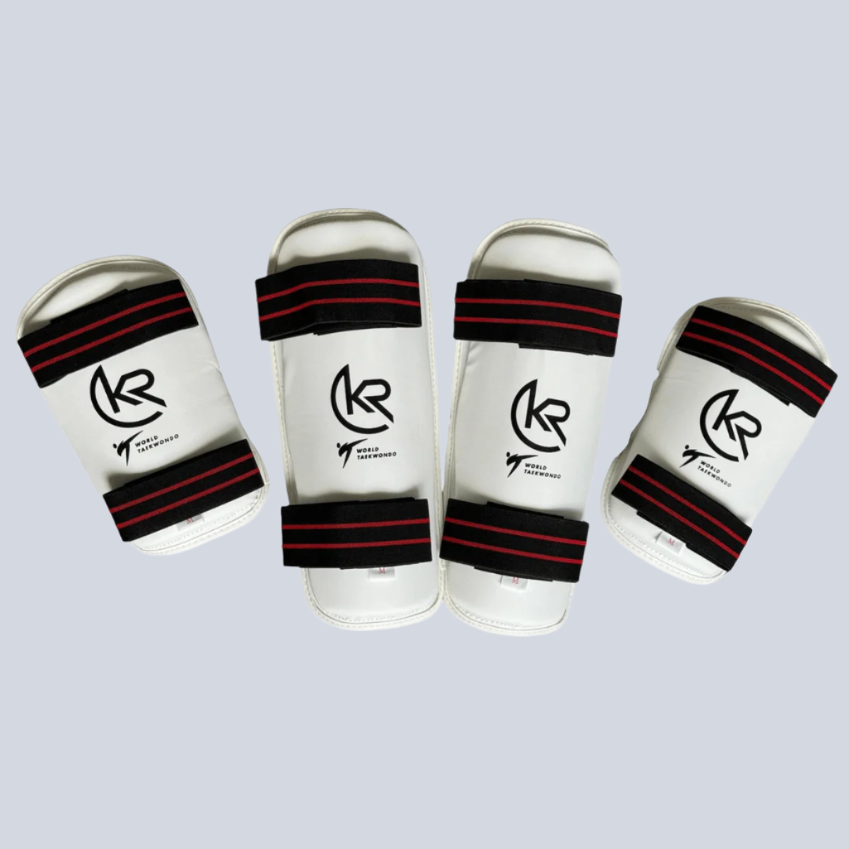 Krolin DUALSHIELD – complete Taekwondo shin and forearm protector set for martial arts training and sparring.