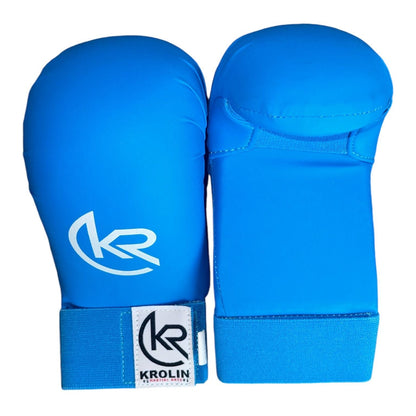 Krolin IRONFLEX training gloves in use – protective karate gear for kids and adults, designed for flexibility and shock absorption.