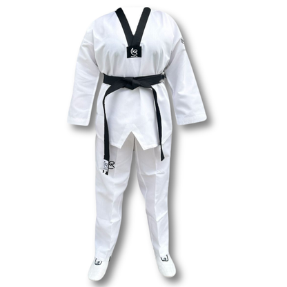 KROLIN-HYBRID PRO  Taekwondo Uniform Black V-Neck