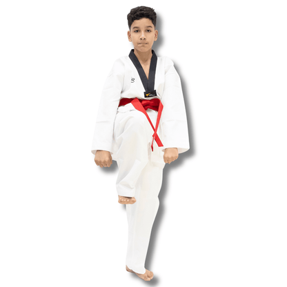 KROLIN-HYBRID PRO  Taekwondo Uniform Black V-Neck